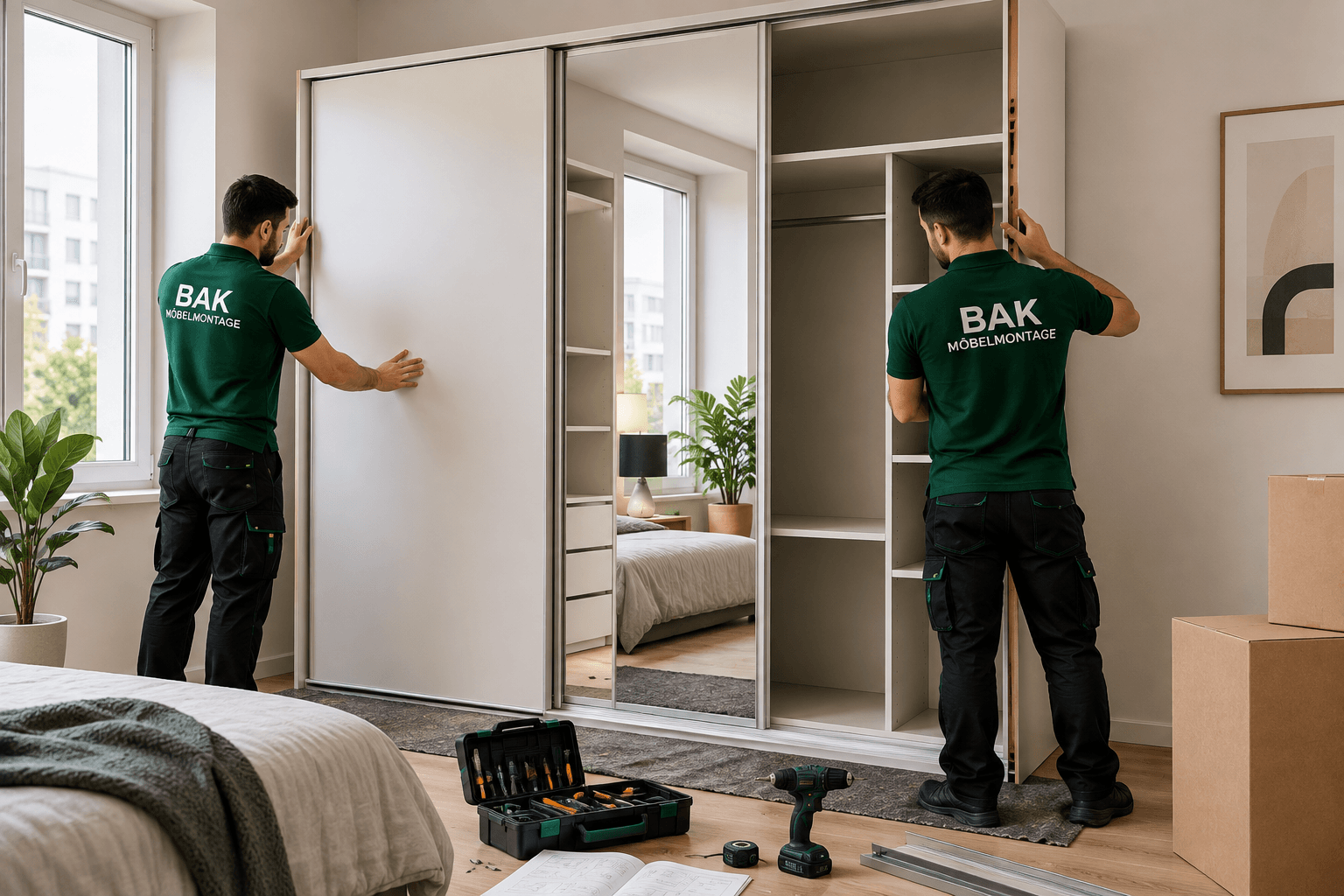 Kleiderschrank-Montage in Wien durch BAK Möbelmontage